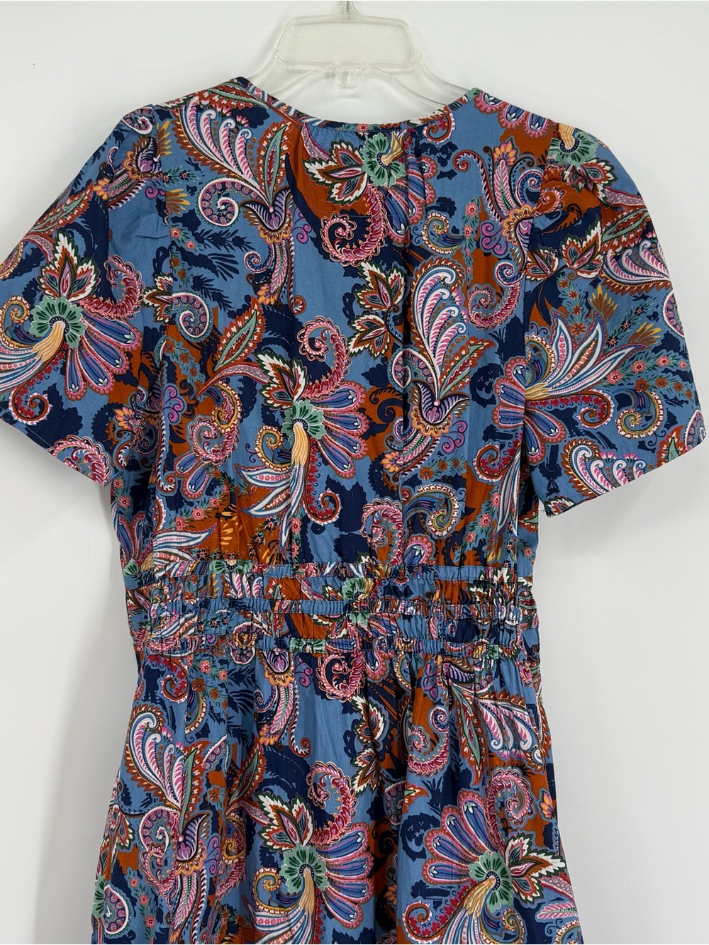 Maeve Anthropologie The Somerset Mini Dress Womens Large Blue Floral Smocked - Picture 11 of 12